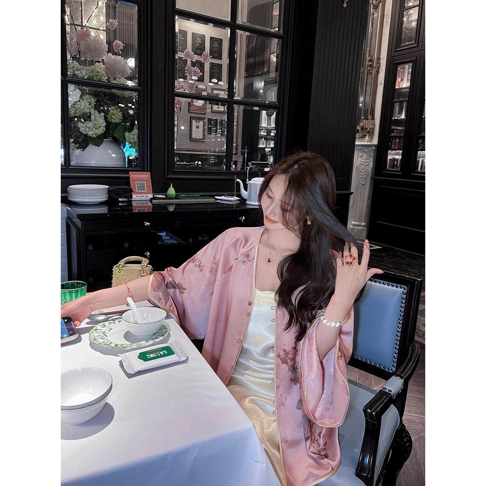 新中国风民族风格粉色外套女装2025春秋季新款大码宽松胖mm禅衬衫,女装/女士精品,短外套,淘宝优惠券,粉丝福利购,淘宝优惠卷