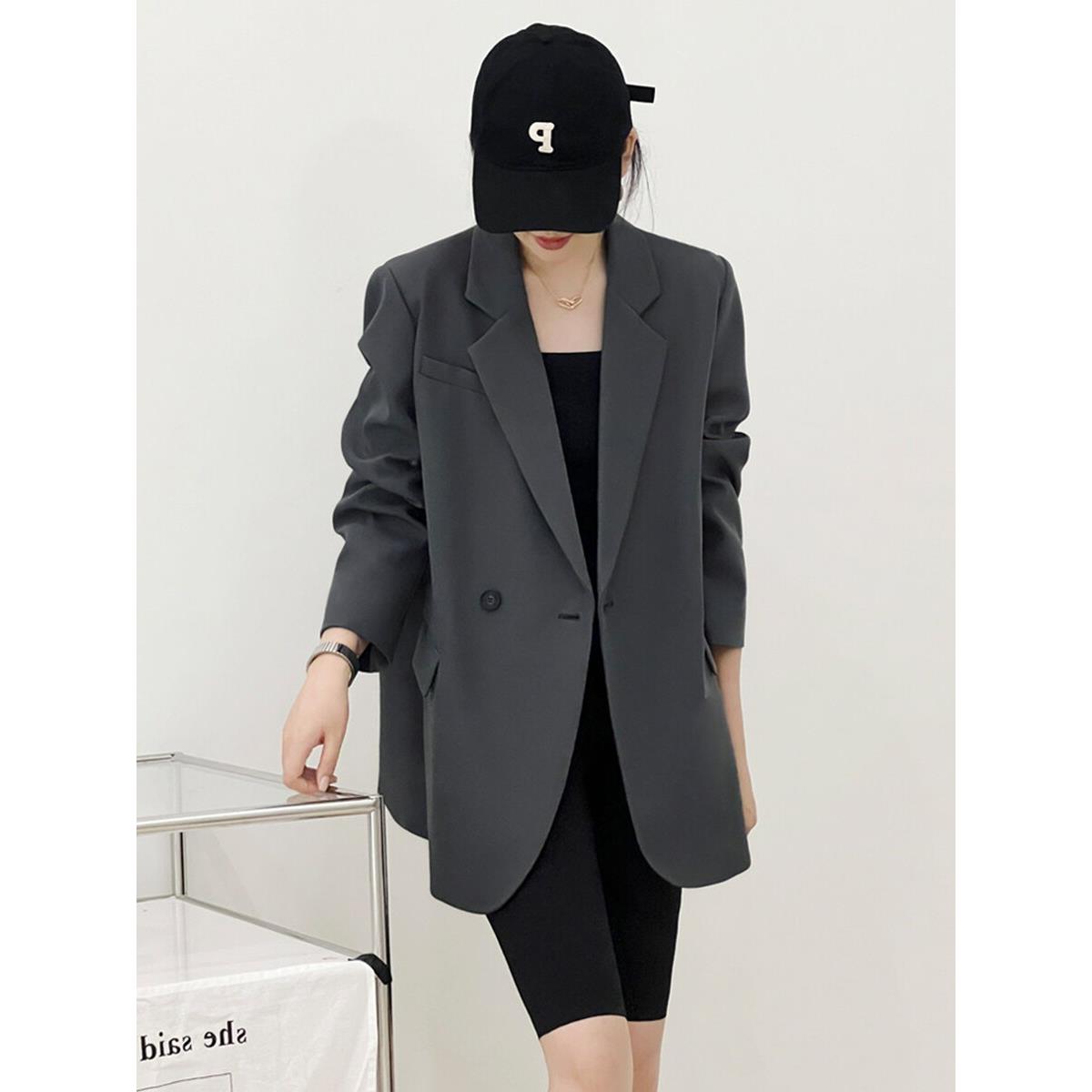 LILY MOST高级感灰色西装外套女春新款韩版小个子宽松休闲西服潮