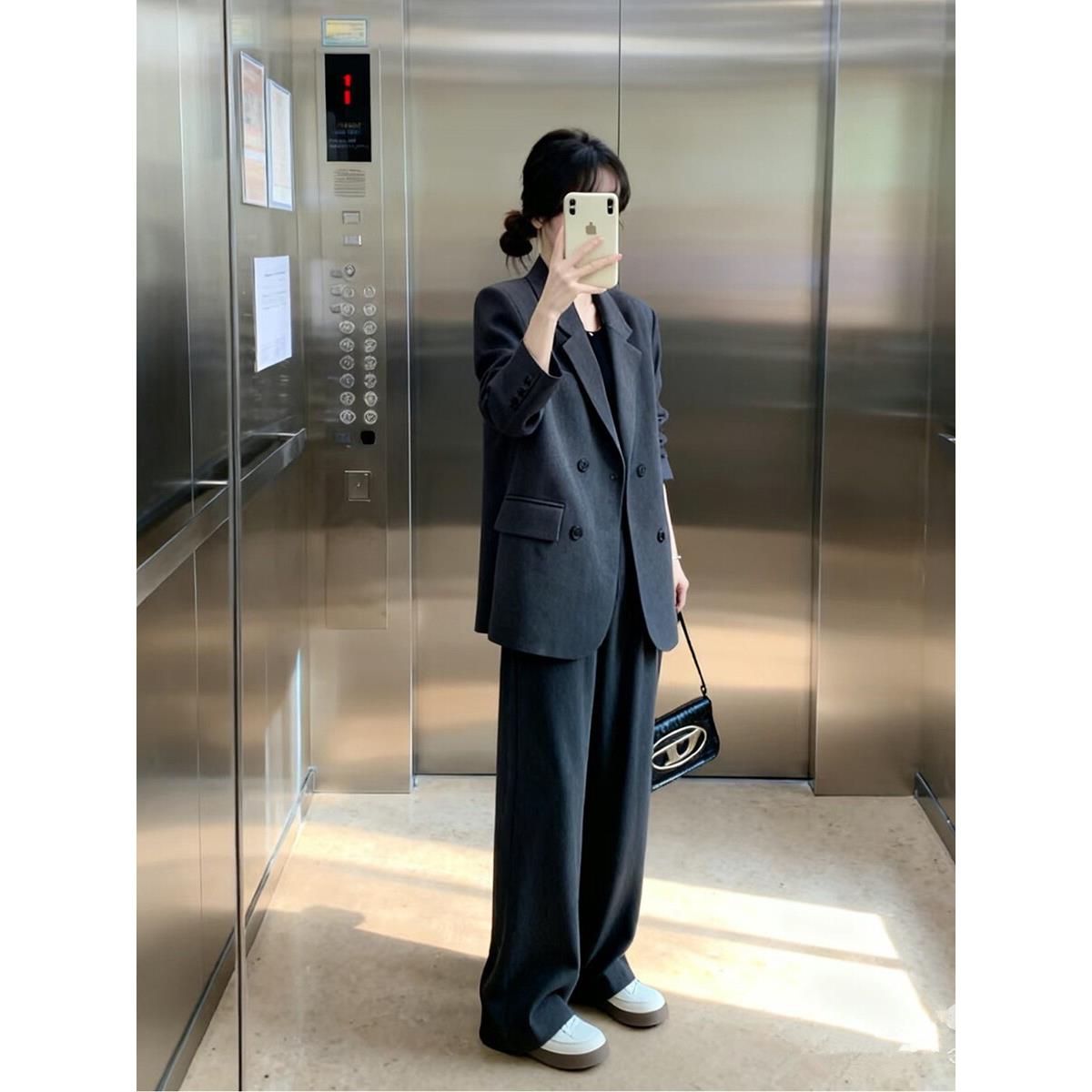 LILY MOST高级感气质西装套装女春新款韩版职业休闲裤西服两件套