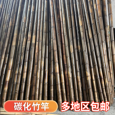 户外碳化竹竿防腐竹子装修竹杆隔断吊顶竹篱笆毛竹楠竹搭架篱笆竹