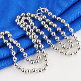珠宝 铂金项链Pt950铂金链子男士男款纯金白金转运珠光珠