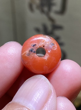 南红玛瑙柿子红随型大珠子配饰复古风老光工艺手链手串手编绳配珠