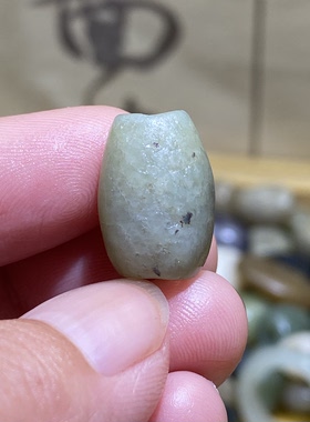 和田玉黄口玉随型桶珠配饰老光配珠复古风藏式手链手串手编绳配珠