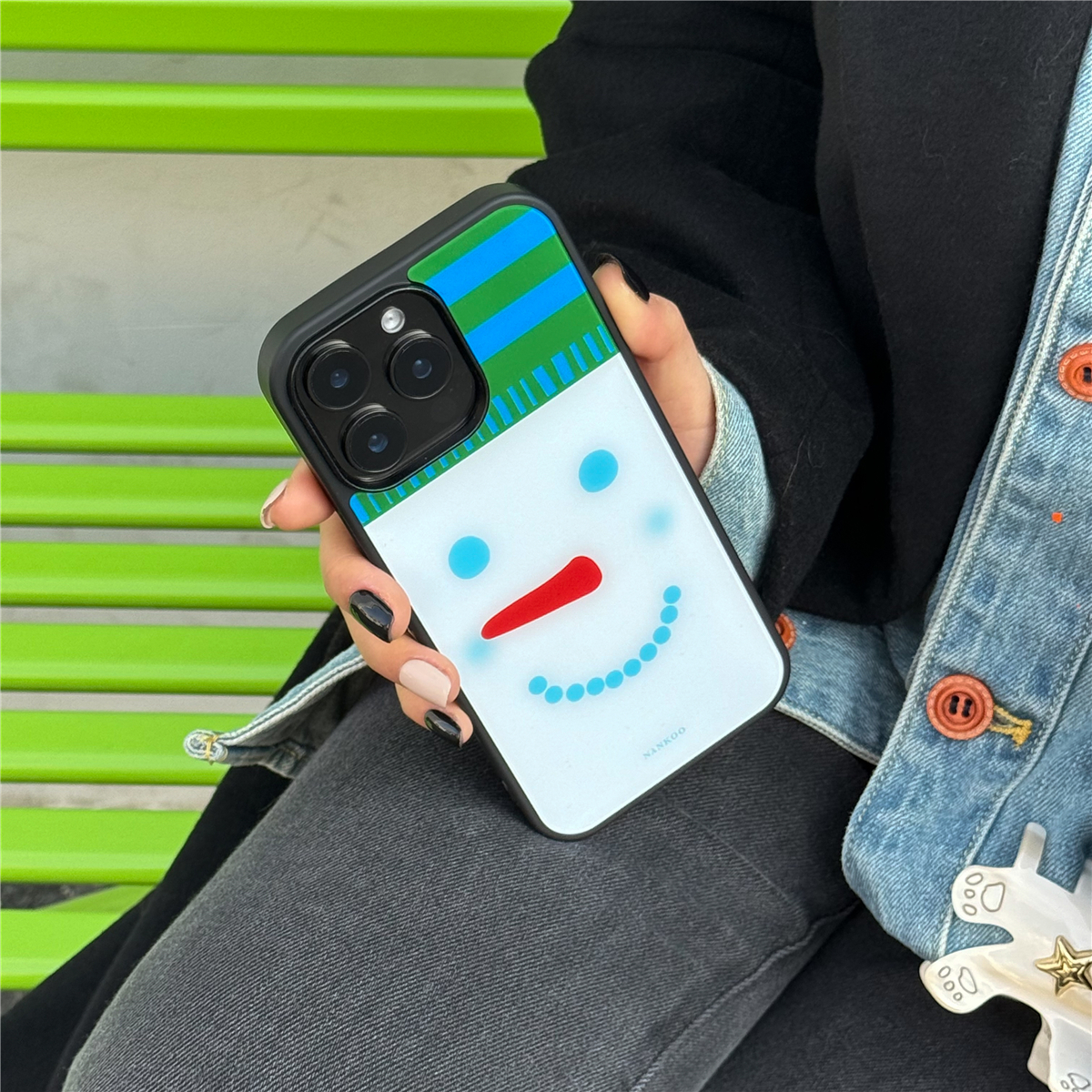 可爱冬日雪人磁吸手机壳