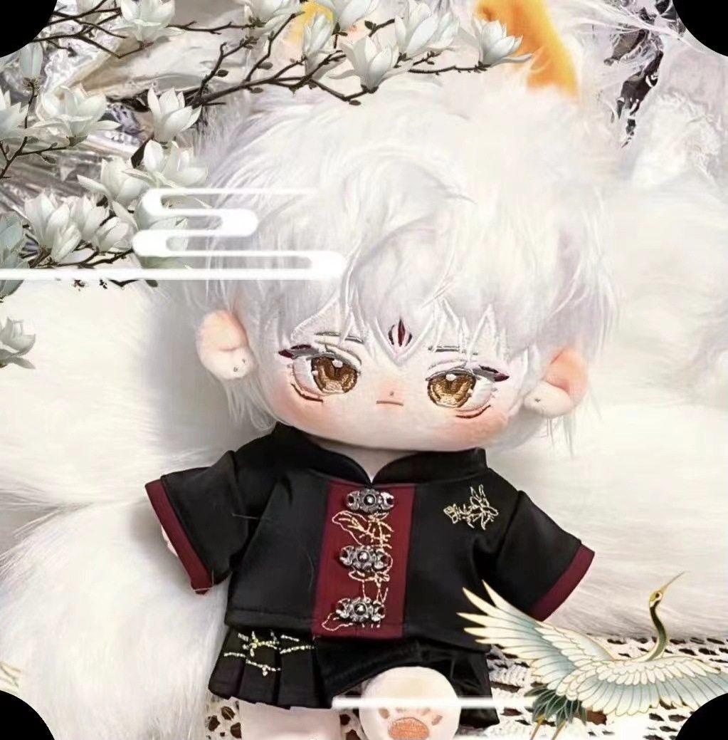 20厘米棉花娃娃娃衣无属性汉服刺绣套装男款汉服古风20cm娃衣配饰