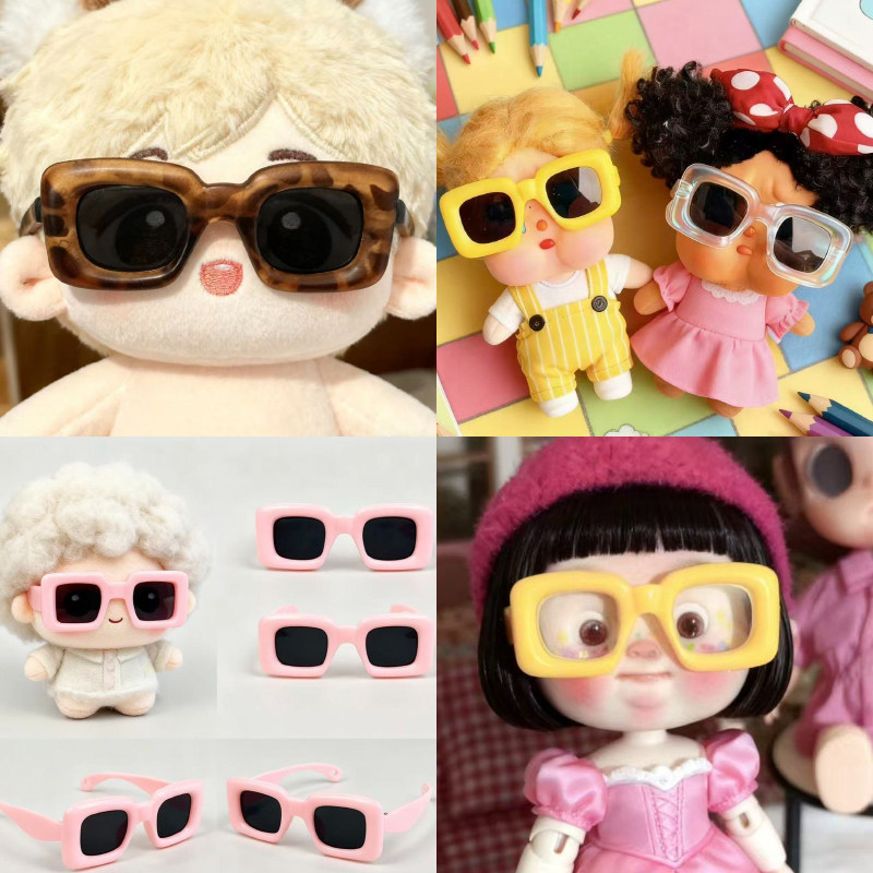 ins哭娃三分bjd高颜值配饰方框眼镜,模玩/动漫/周边/娃圈三坑/桌游,棉花娃娃/毛绒玩具娃衣,淘宝优惠券,粉丝福利购,淘宝优惠卷