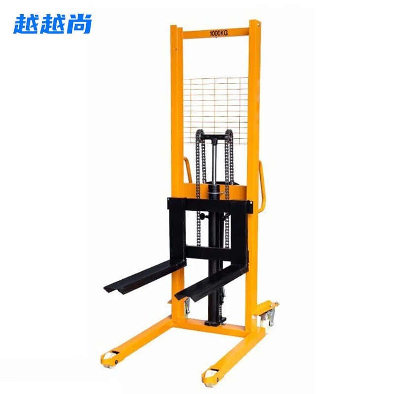 越越尚堆高车手动液压叉车承重1t升高1.6m搬运升降车装卸车YYS-DG