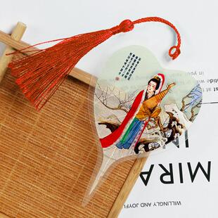 古典叶脉书签菩提叶国画中国风送同学生朋友精美古风创意小礼品