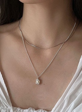 一恋甜酷花生吊坠项链女百搭时尚