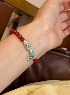 一恋新中式复古手链女小众设计个性时尚百搭叠戴手环民族风创意手