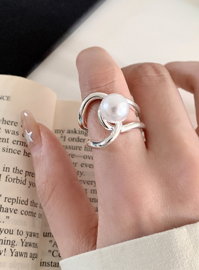 时尚百搭戒指女小众设计开口戒子女轻奢高级感2025新款食指指环女