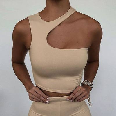 Crop Off Shoulder Solid 2022 Skinny Sport Short Tops Women T