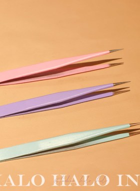 美甲工具镊子尖头直头夹子取饰品