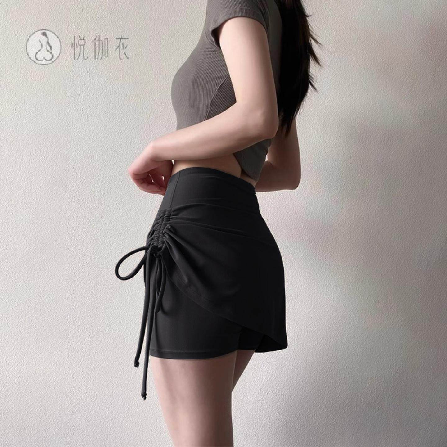 抽绳运动裙裤女假两件防走光跑步健身瑜伽高腰显瘦性感半身包臀裙,运动服/休闲服装,运动半身裙,淘宝优惠券,粉丝福利购,淘宝优惠卷