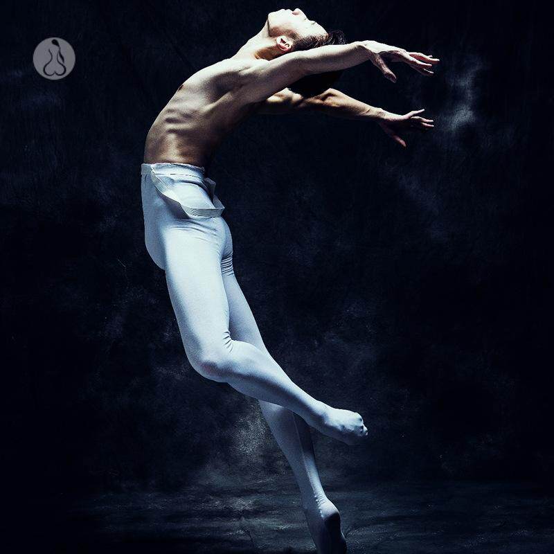 男款芭蕾舞长裤背带紧身连脚练功裤高弹力舞蹈连体裤男士表演出服