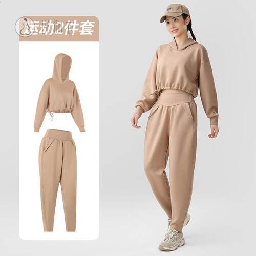 运动卫衣套装女宽松上衣+束脚｜