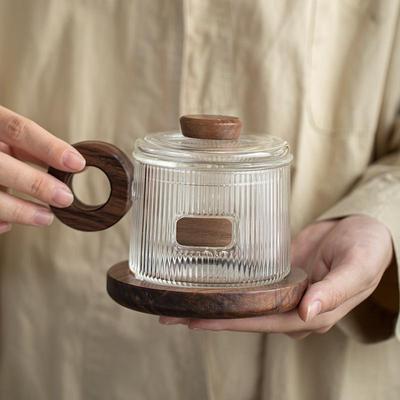 咖啡杯玻璃带盖子轻奢泡茶杯茶水分离办公室喝茶杯水杯杯子刻字