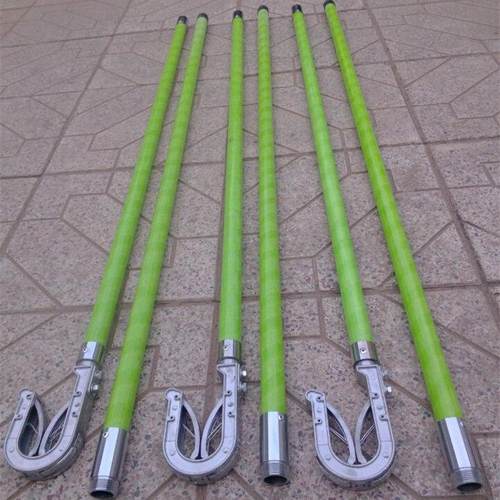 高压接地棒2节2米 110kv室外接地棒 220kv双舌接地棒 绝缘操作杆