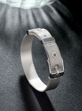 Korean popular jewelry 925 silver bracelet women watch chain