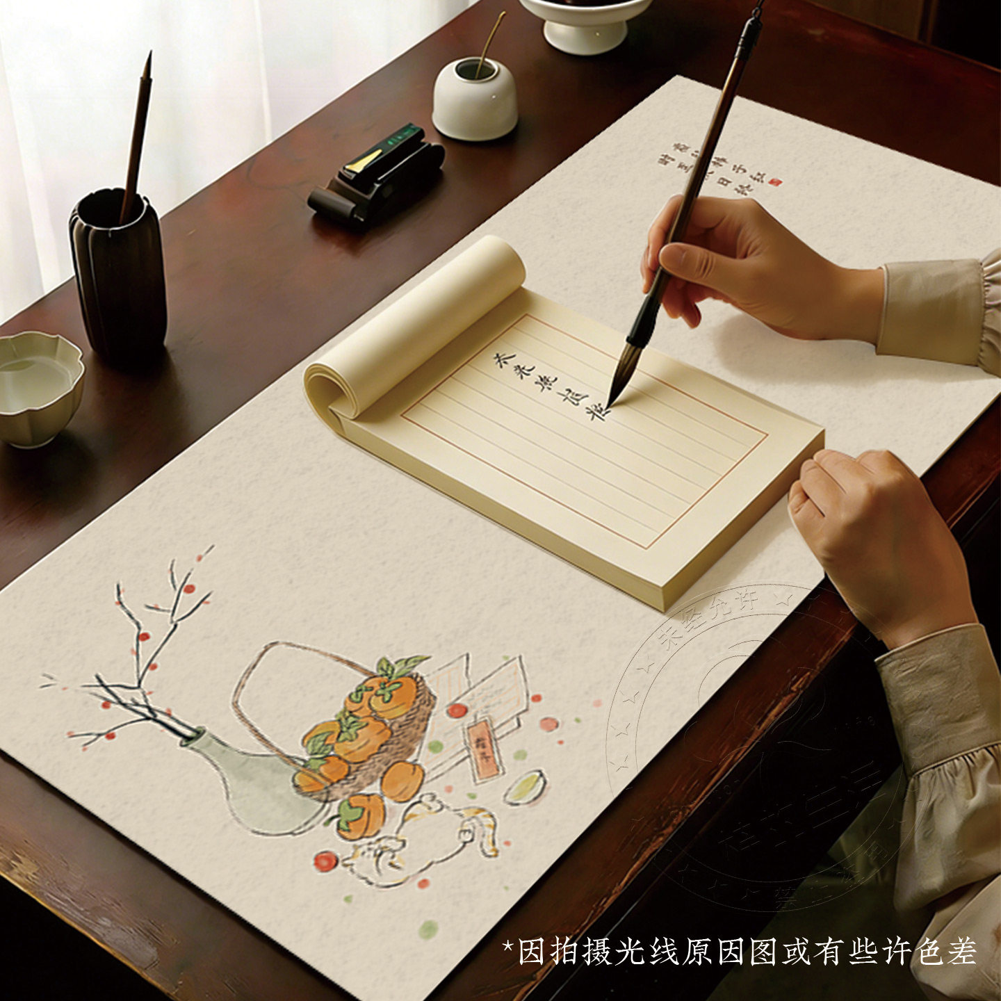 毛毡垫新中式羊毛毡加厚桌垫书画学生书法专用山水桌垫国风印花,居家布艺,办公桌垫,淘宝优惠券,粉丝福利购,淘宝优惠卷