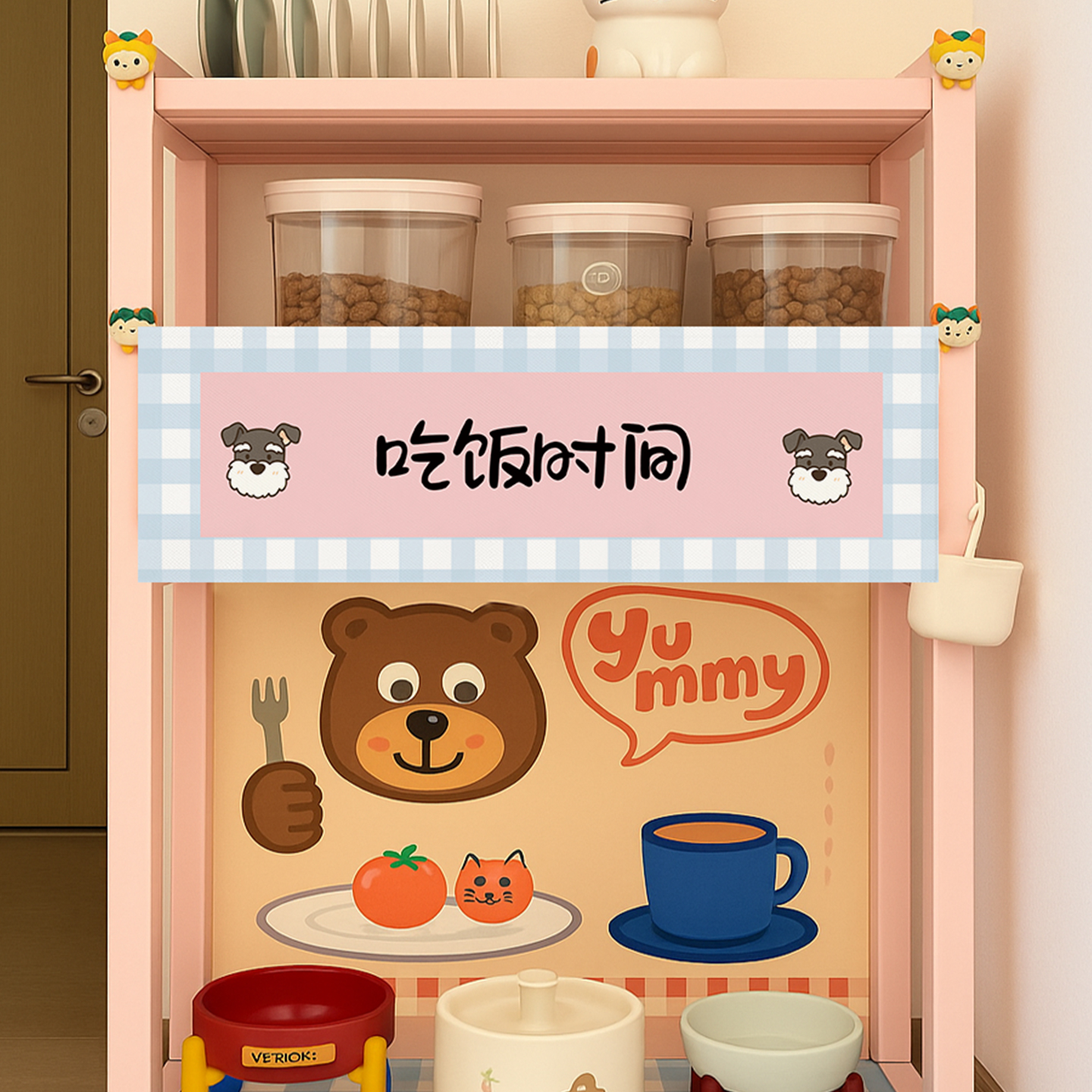 猫咪食堂猫砂盆遮丑宠物遮挡帘