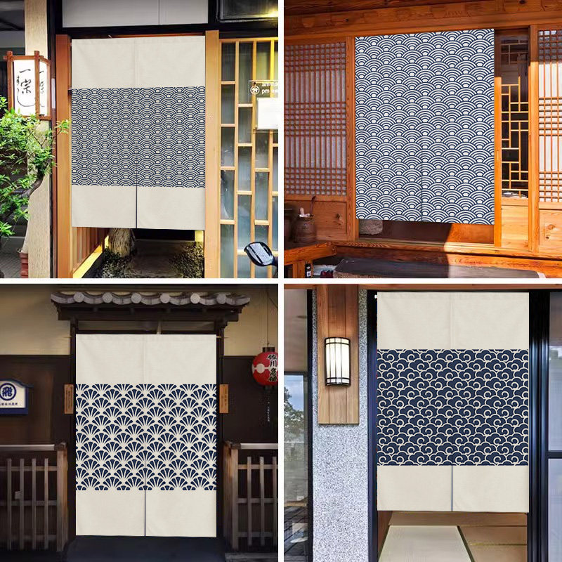 日式和风门帘家用卧室半帘房间布帘厨房卫生间遮挡隐私隔断帘定制