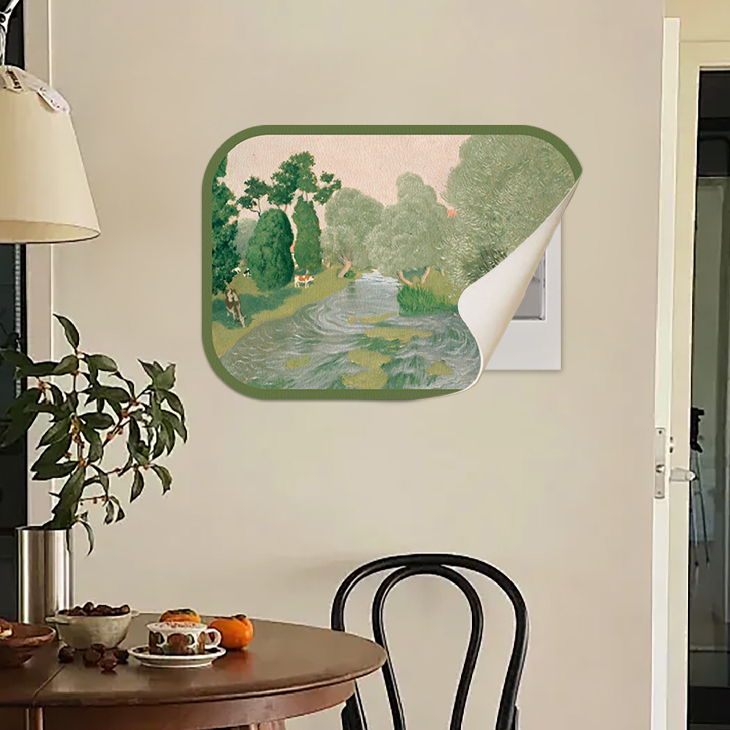 现代电表箱遮挡画装饰画客厅遮挡帘免打孔遮丑电源开关简约新款,居家布艺,门帘,淘宝优惠券,粉丝福利购,淘宝优惠卷