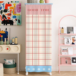 窄柜立柜储物柜遮挡帘免打孔窄柜防尘装饰挂帘夹缝柜无门柜遮丑帘