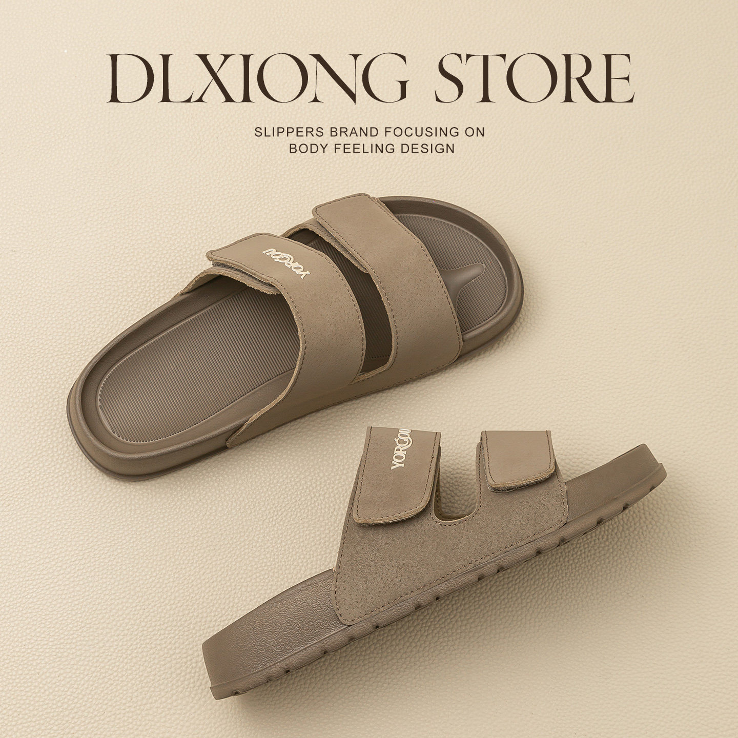 男士勃肯凉拖鞋可调节魔术贴夏季外穿软厚底防滑耐磨海边沙滩半拖,流行男鞋,一字拖,淘宝优惠券,粉丝福利购,淘宝优惠卷