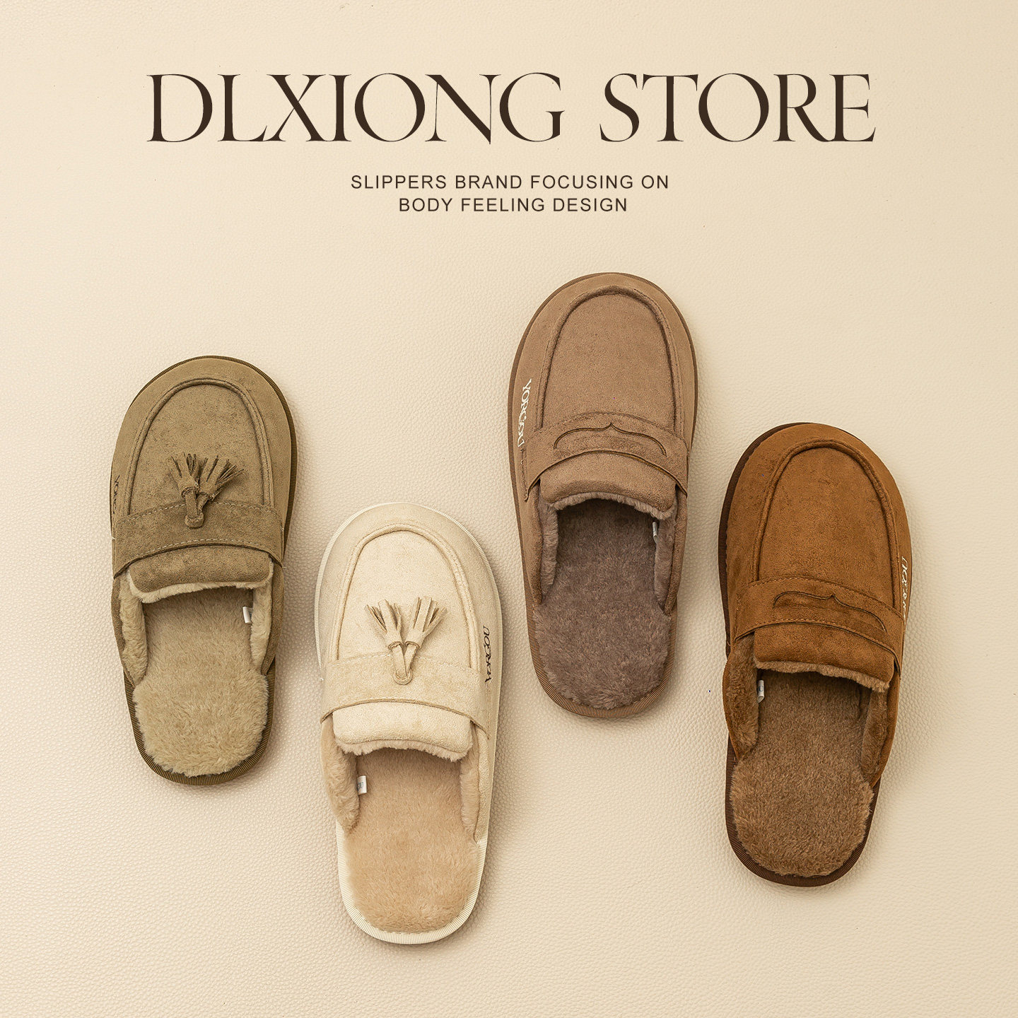 麂皮绒豆豆鞋棉拖鞋秋冬季女防滑情侣室内居家用男加绒保暖办公室,居家布艺,居家棉拖/棉鞋,淘宝优惠券,粉丝福利购,淘宝优惠卷