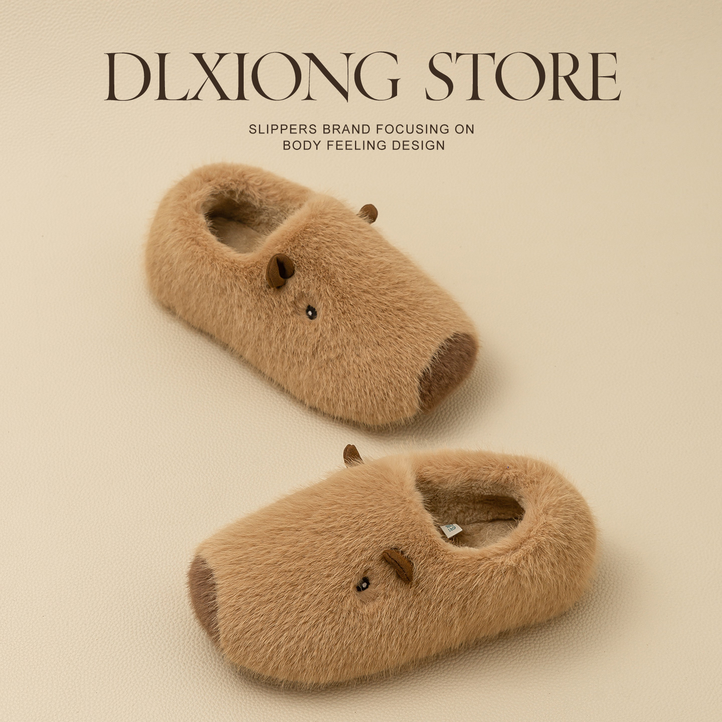 卡皮巴拉包跟棉拖厚底2025新款