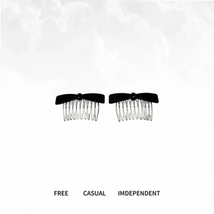 新款蝴蝶结加大号醋酸高颅顶碎发夹倒插梳碎发整理神器