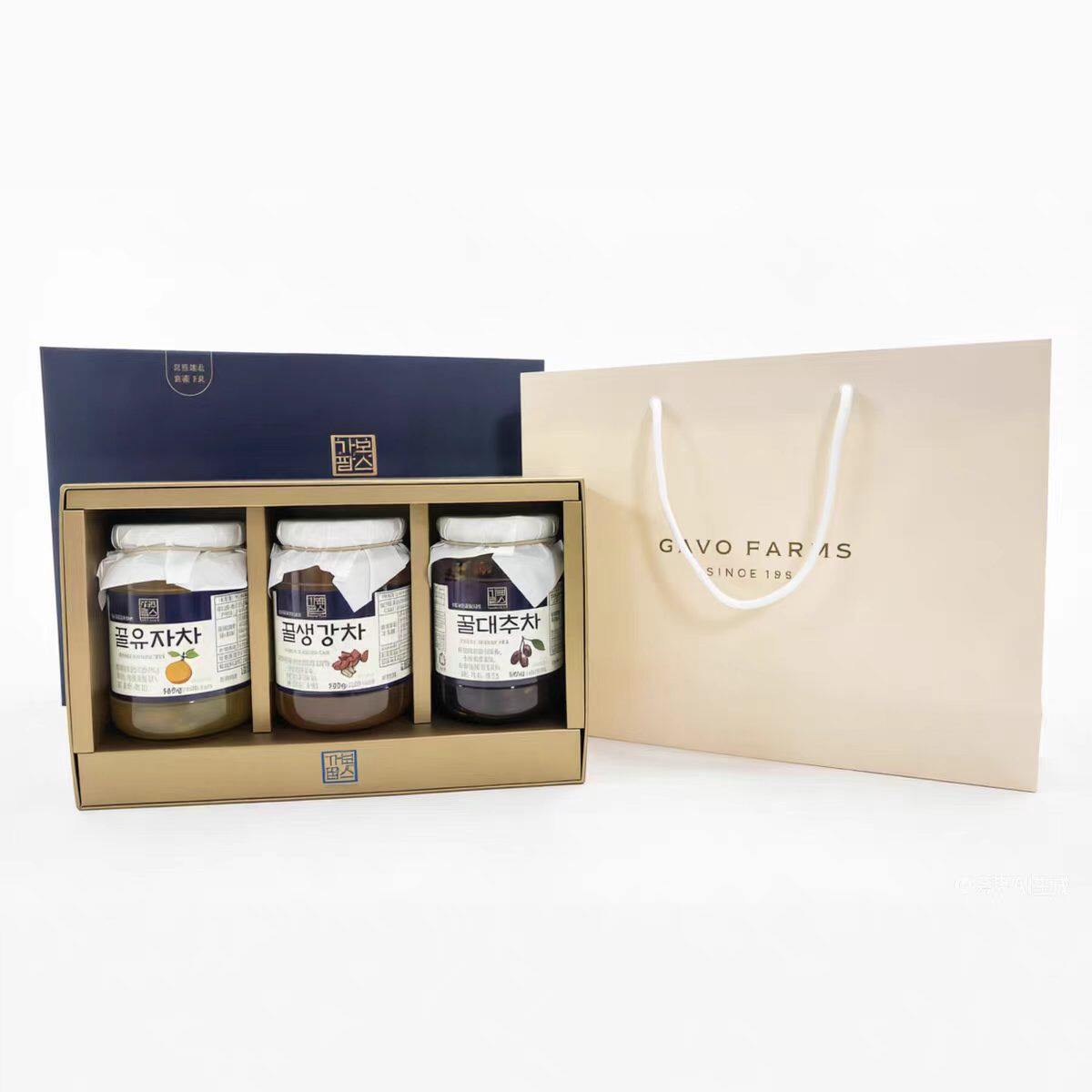 韩国福乐正蜂蜜柚子蜂蜜大枣蜂蜜生姜茶混合冲泡果酱茶礼盒