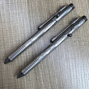 马赛克多面陨石加特林施耐德G2笔纯钛合金手写中性笔兼容原版配件