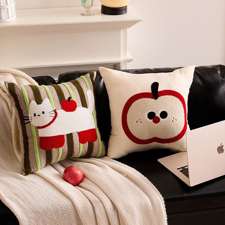 卡通法式抱枕刺绣可爱卧室客厅沙发床头靠垫靠枕飘窗腰枕含芯枕套,居家布艺,抱枕被,淘宝优惠券,粉丝福利购,淘宝优惠卷