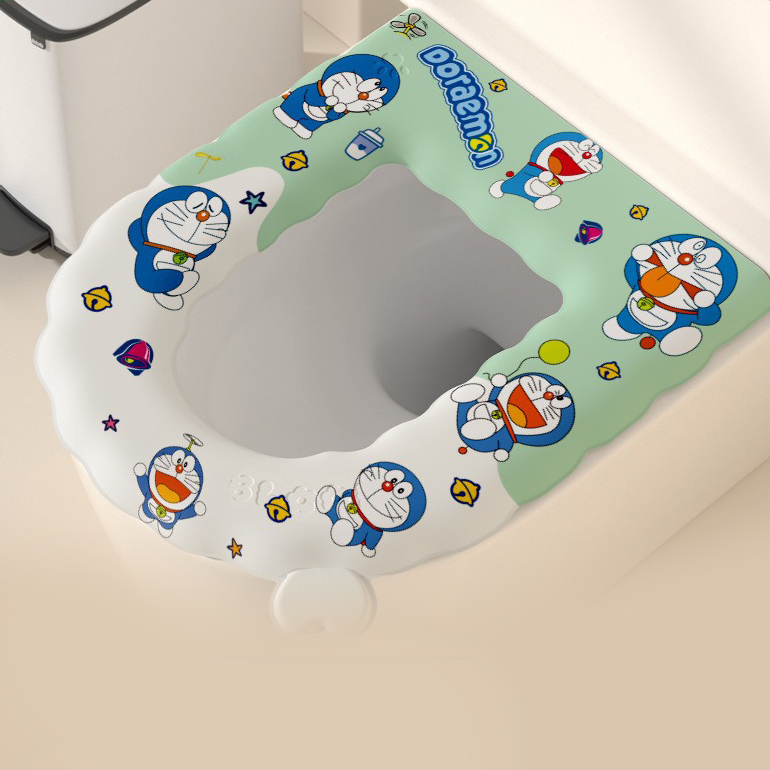 叮当猫粘贴式防水马桶垫