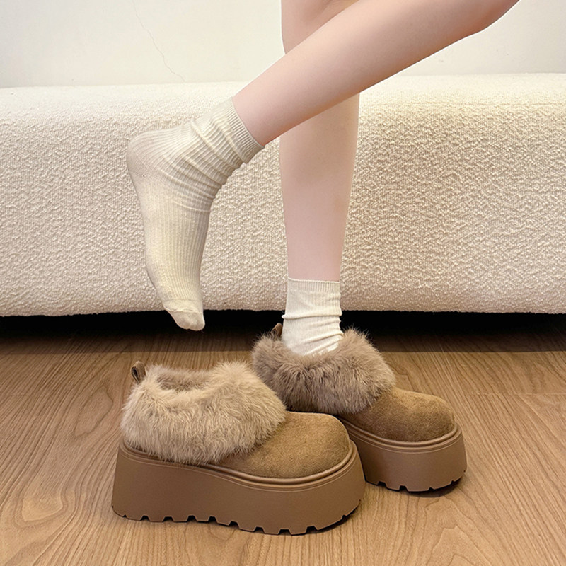 加绒保暖厚底毛毛拖鞋女冬外穿2026新款防滑小个子增高勃肯棉拖鞋,女鞋,包头拖,淘宝优惠券,粉丝福利购,淘宝优惠卷