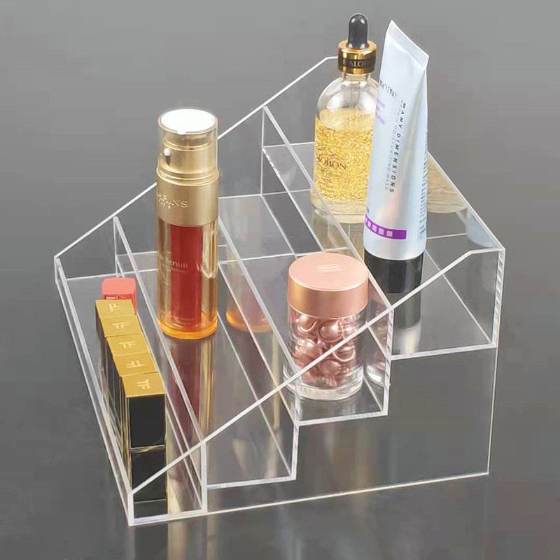 亚克力一体四层化妆品收纳气垫粉饼展示指甲油口红化妆刷桌面包邮