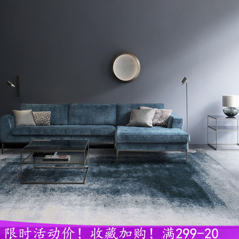高端 ins现代简约地毯客厅房间家用茶几垫北欧蓝色抽象卧室床边毯在类目 居家布艺, 地毯中 - 来自Buy2taobao.com提供专业的淘宝代购服务