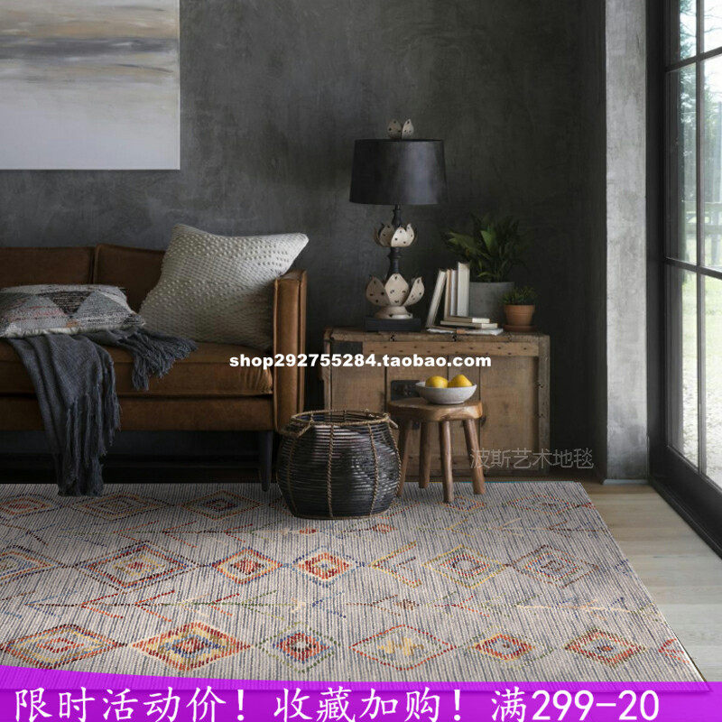 India Imported wool carpet a living room Open Houses Bedside blanket colour tie-dyed Kerry American style Jane Europe Soft loadingin the Home Fabric , Carpet  category - from Buy2taobao.com to provide professional Taobao agent buy service