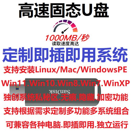 Win To Go固态优盘定制USB随身便携Linux/Mac/Windows无痕系统WTG