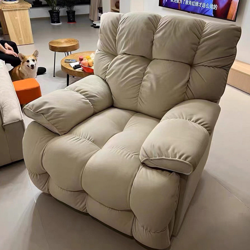 多功能懒人电动沙发椅舱太空轻奢小户型可躺可睡皮艺旋转单人沙发