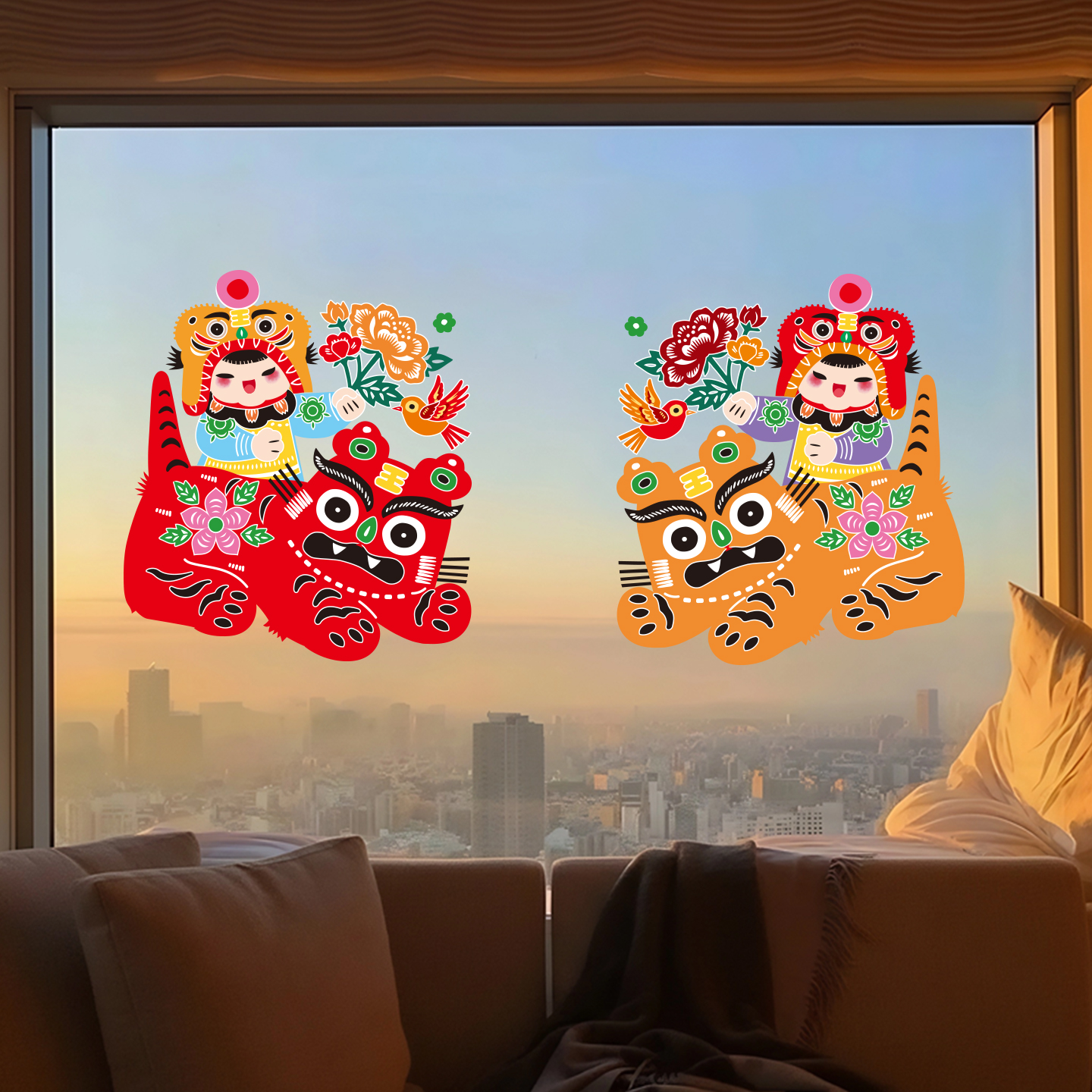 2026马年新款窗花静电贴纸装饰品