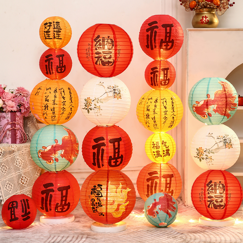 2026新年灯笼发光立体创意马年商场店铺春节过年氛围场景新春装饰