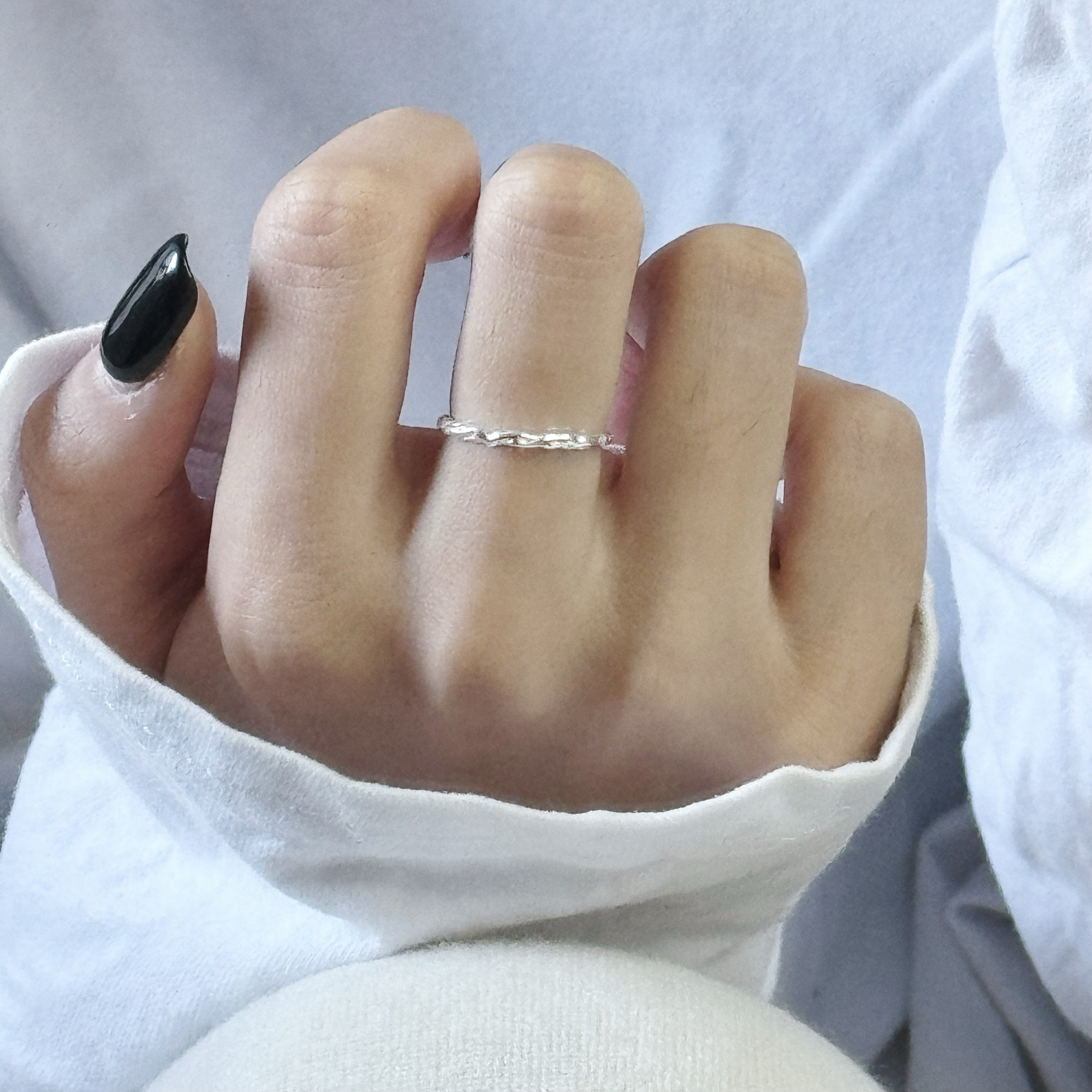 925纯银开口戒指竟店素圈