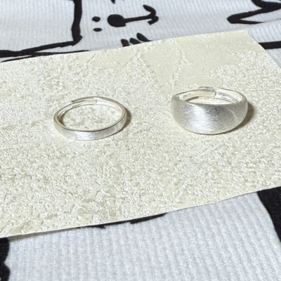 925银999银拉丝磨砂哑光宽面纯银