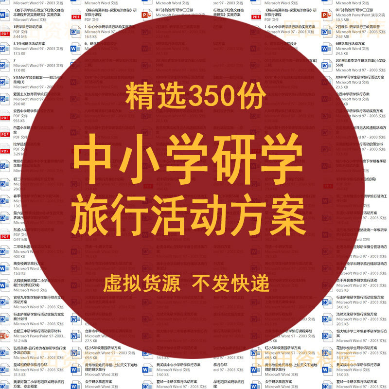 研学手册模板旅行活动方案中小学研学总结应急安全预案资料电子版