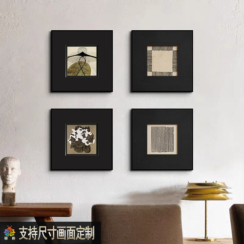 法式中古风客厅装饰画酒店民宿卧室床头小众艺术复古挂画壁画定制