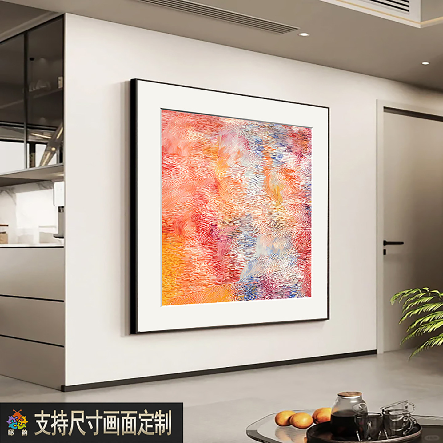 砂岩肌理画意式极简客厅装饰画新款抽象艺术玄关挂画酒店餐厅壁画