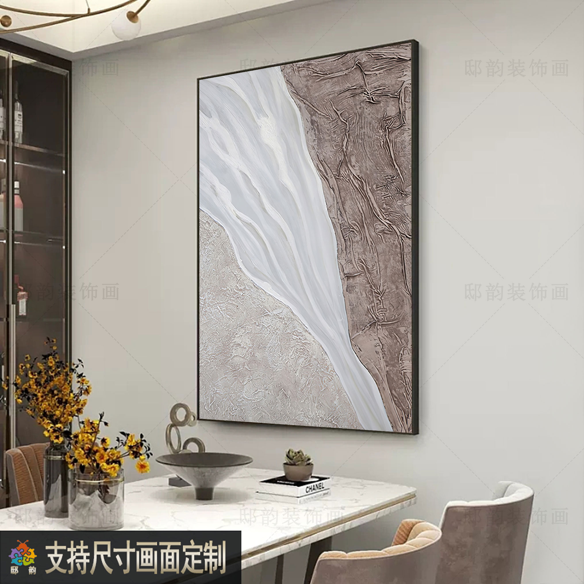 日式侘寂宅寂风无框画民宿酒店房间挂画现代简约装饰画定制墙壁画图片